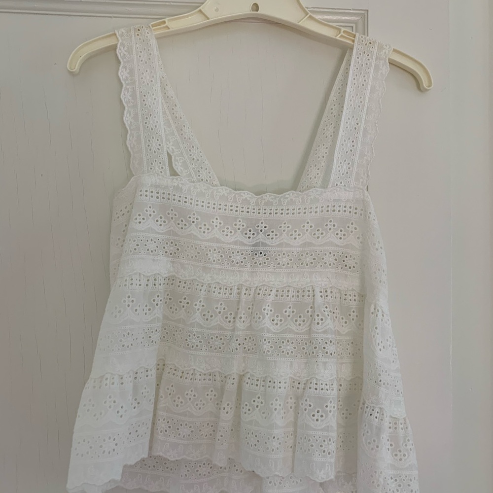 white lace babydoll top